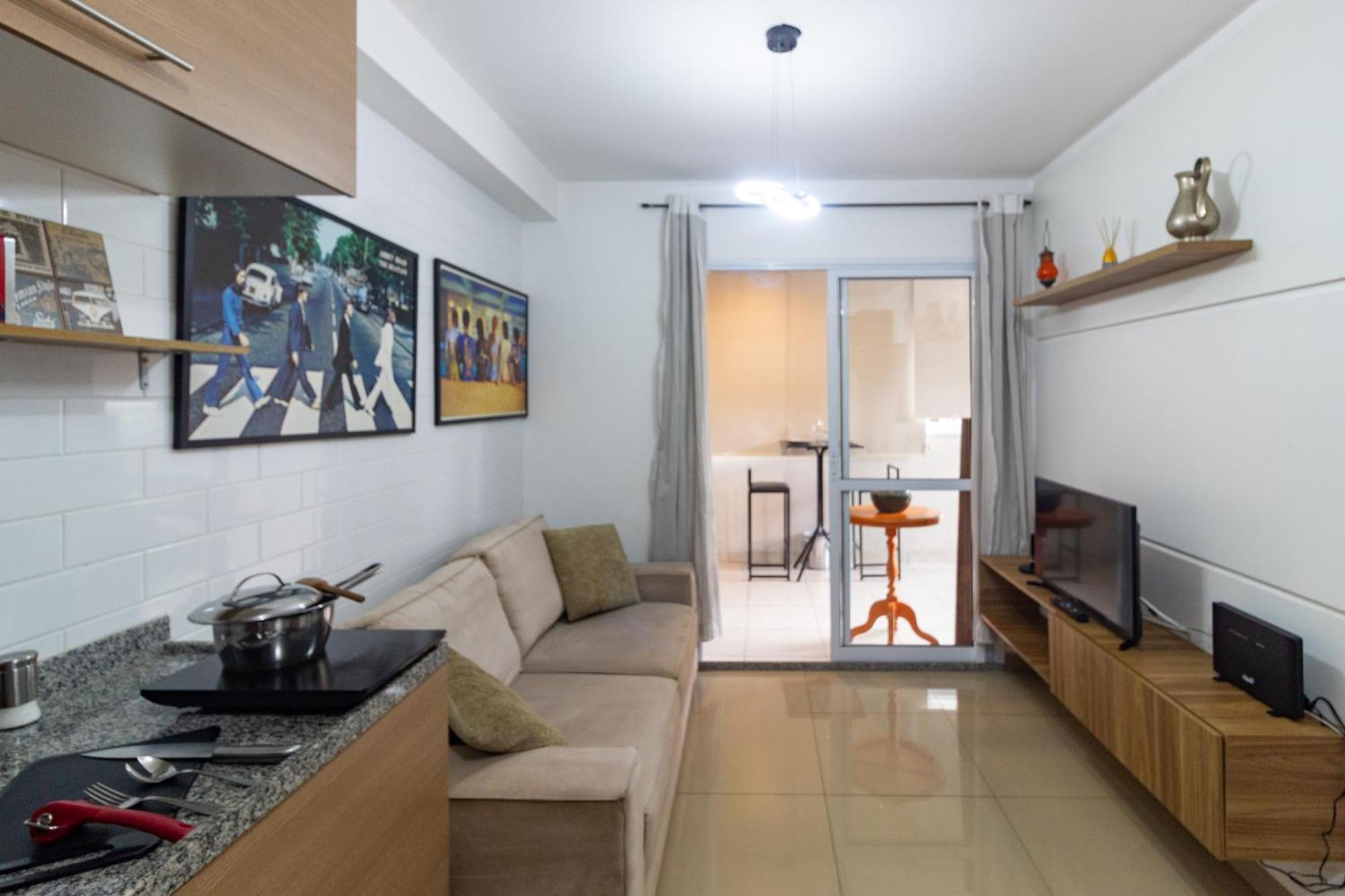 Apt 1 Dormitorio - Alto Da Boa Vista - Com Ar Condicionado, Wifi, Estacionamento, Otima Localizacao, Proximo Metro E Principais Avenidas Da Zona Sul De Sp Apartment São Paulo Luaran gambar